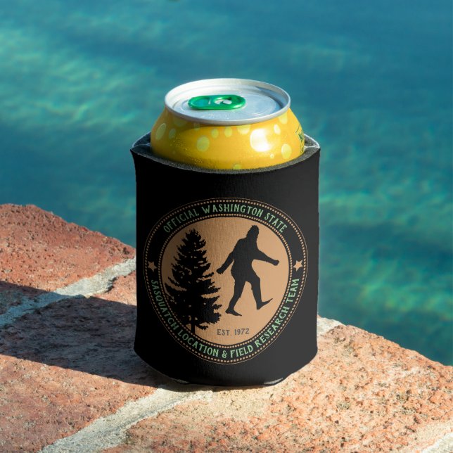 Personalized Funny Sasquatch Location and Research Can Cooler (In Situ Pool)