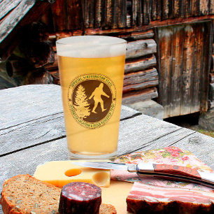 Personalized Funny Sasquatch Location and Research Glass