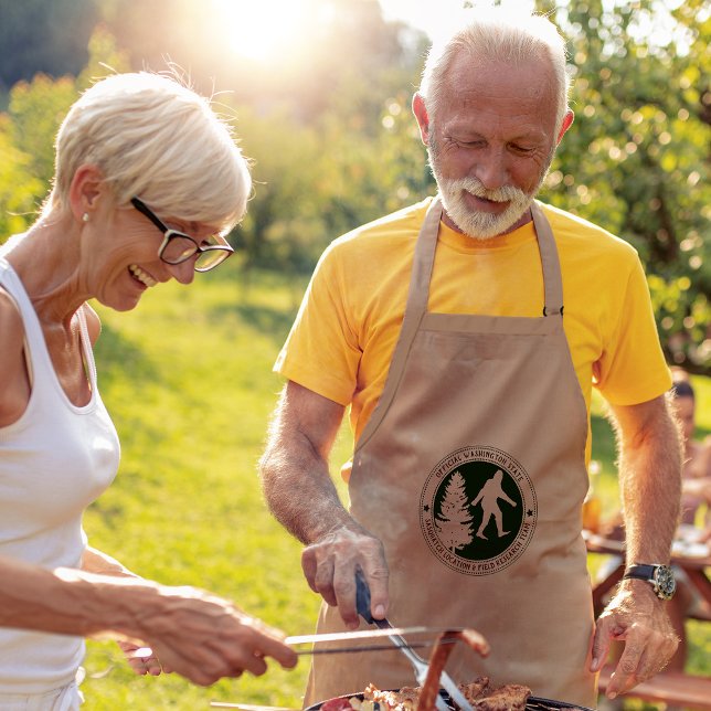 Personalized Funny Sasquatch Location and Research Long Apron (Creator Uploaded)