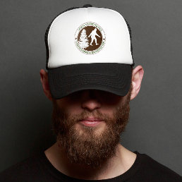 Personalized Funny Sasquatch Location and Research Trucker Hat
