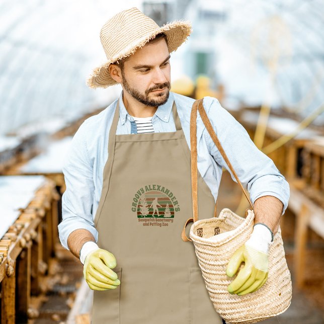Personalized Funny Sasquatch Sanctuary Long Apron (Creator Uploaded)