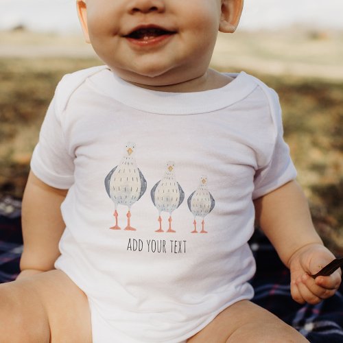 Personalized Funny Seagull Baby Bodysuit