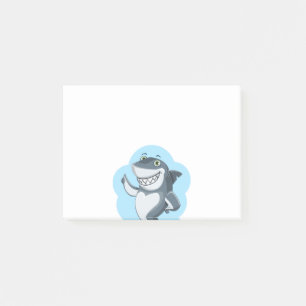 Personalized Funny Shark Cartoon Post-it Notes