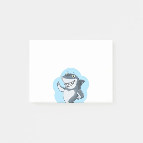 Personalized Funny Shark Cartoon Post_it Notes