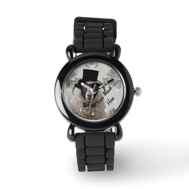 Personalized funny sheep  character watch (Front)
