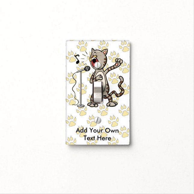 Personalized Funny Singing Cat Light Switch Cover (In Situ)