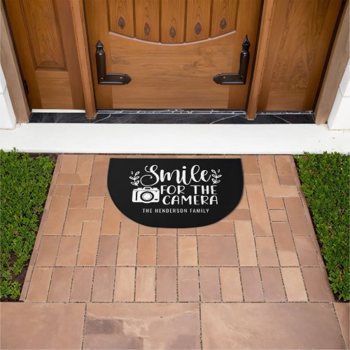 Personalized Funny Smile For The Camera Doormat