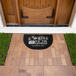 Personalized Funny Smile For The Camera Doormat