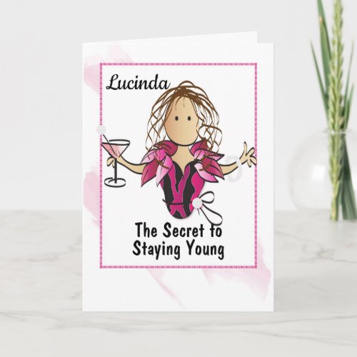 Personalized Funny Snarky Birthday Card for Woman