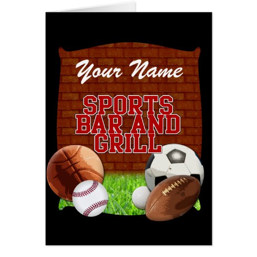 Personalized Funny Sports Bar and Grill (Front)