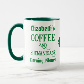 Personalized Funny St Patrick's Day Green Lips Mug