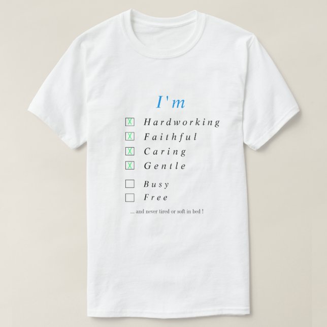 Personalized Funny T-Shirt - Add Your Status (Design Front)