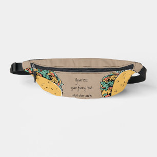 Personalized funny text Taco Graphic modern retro Fanny Pack