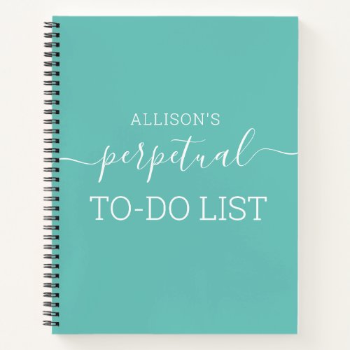 Personalized Funny To_Do List Teal Notebook