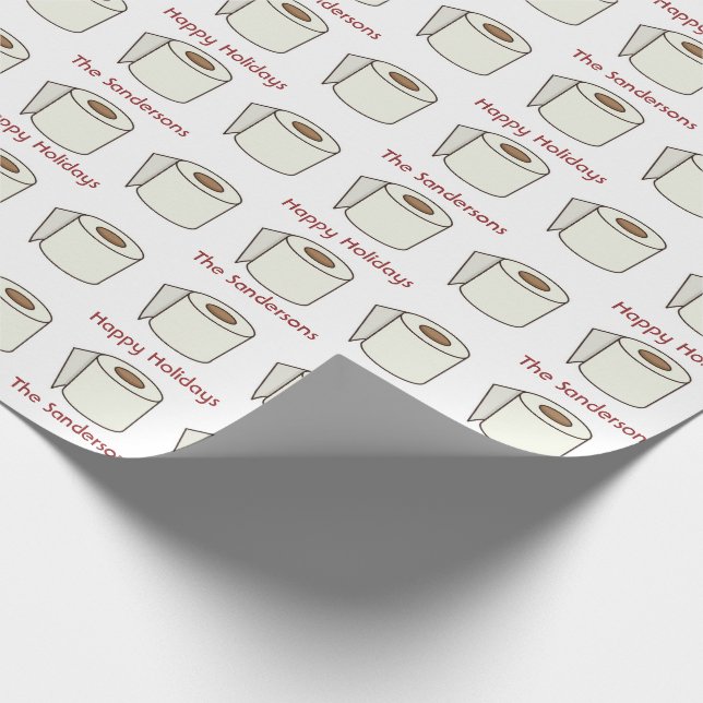 Personalized Funny Toilet Paper Happy Holidays (Corner)