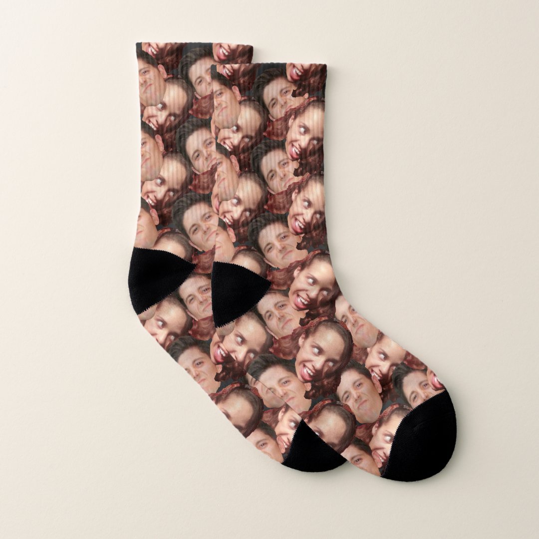 Personalized Funny Two (2) Faces Photo Face Socks Zazzle