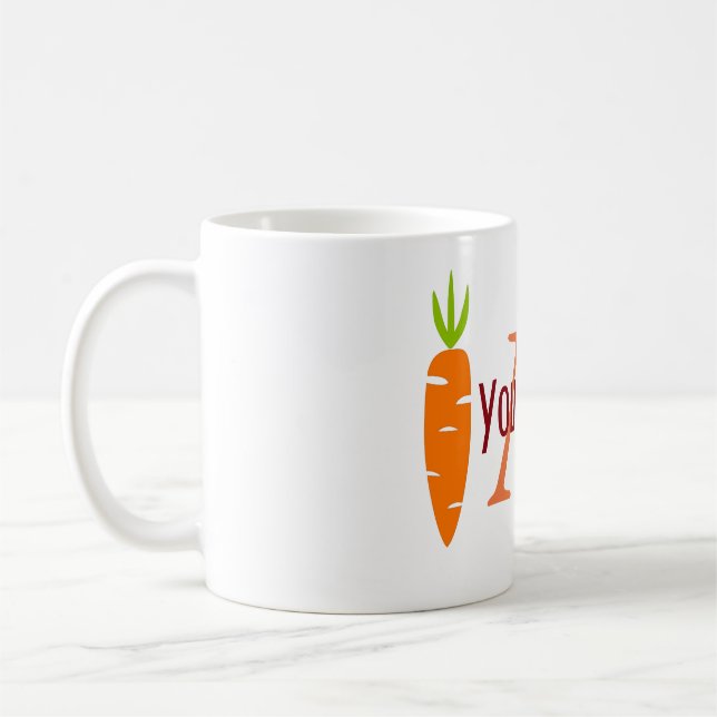 Personalized Funny Veggie Carrot Lover Mug (Left)