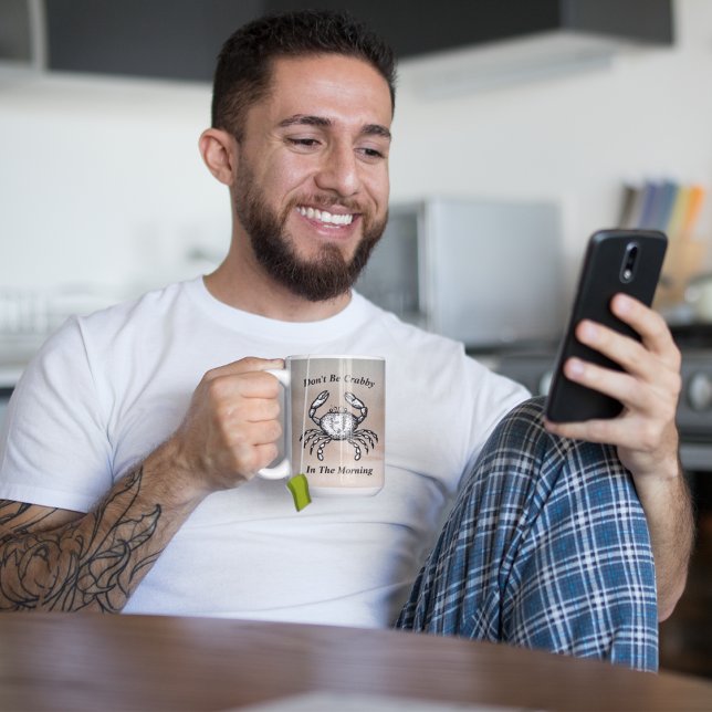 Personalized Funny Vintage Crab Beach Sunset Coffee Mug (Creator Uploaded)