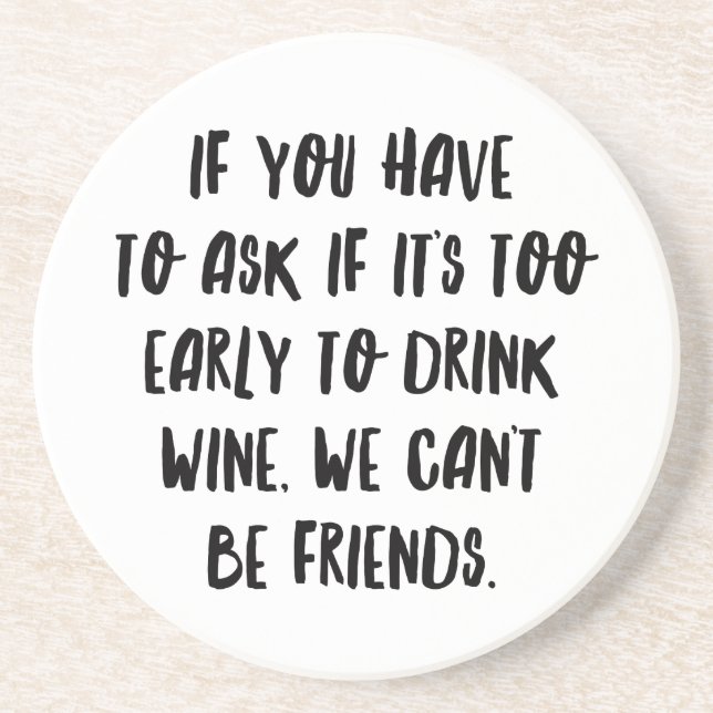 Personalized Funny Wine Bar Quotes II Coaster (Front)
