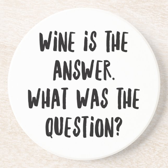 Personalized Funny Wine Bar Quotes III Coaster (Front)