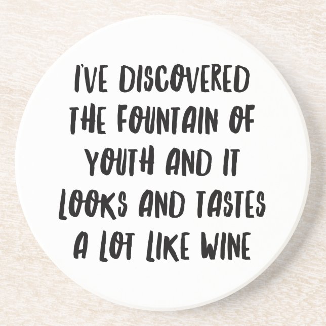 Personalized Funny Wine Bar Quotes IV Coaster (Front)