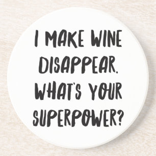 Personalized Funny Wine Bar Quotes IX Coaster