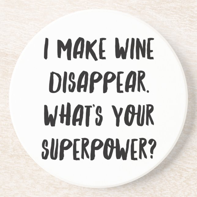 Personalized Funny Wine Bar Quotes IX Coaster (Front)