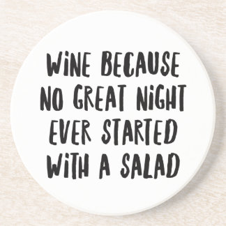 Personalized Funny Wine Bar Quotes VI Coaster