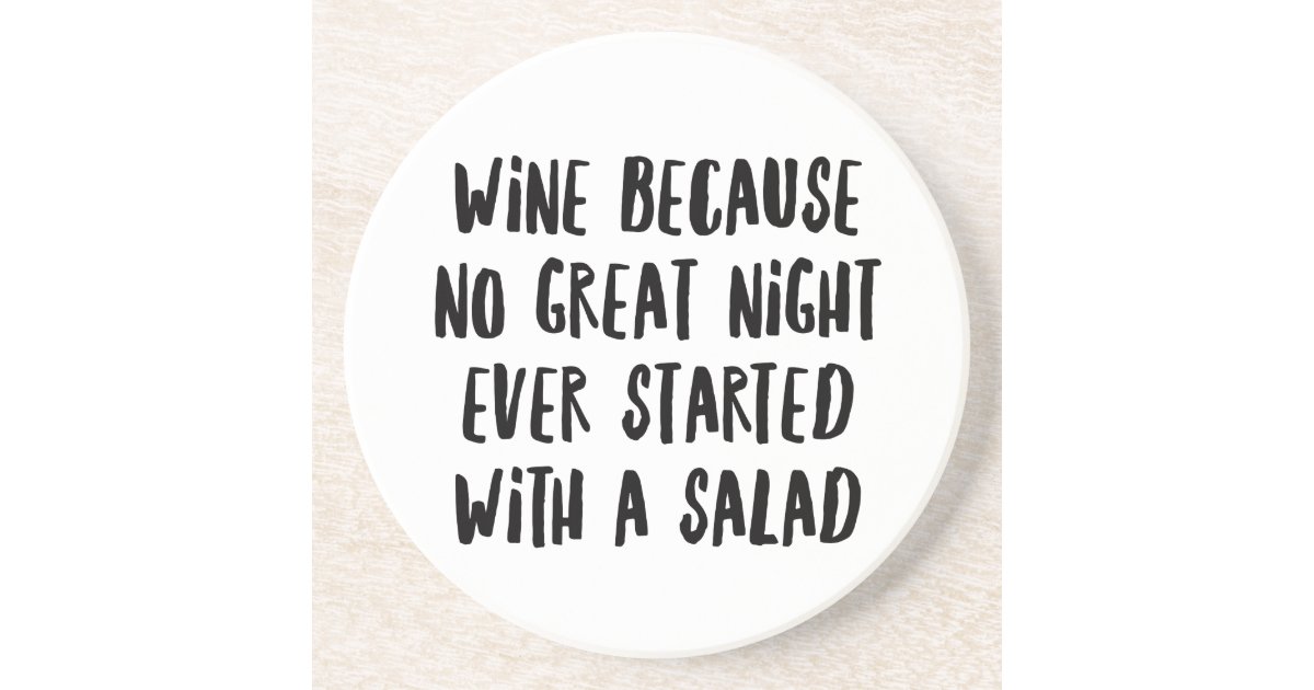 Personalized Funny Wine Bar Quotes VI Coaster Zazzle