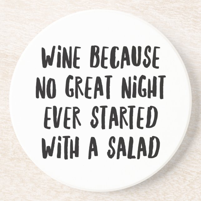 Personalized Funny Wine Bar Quotes VI Coaster (Front)