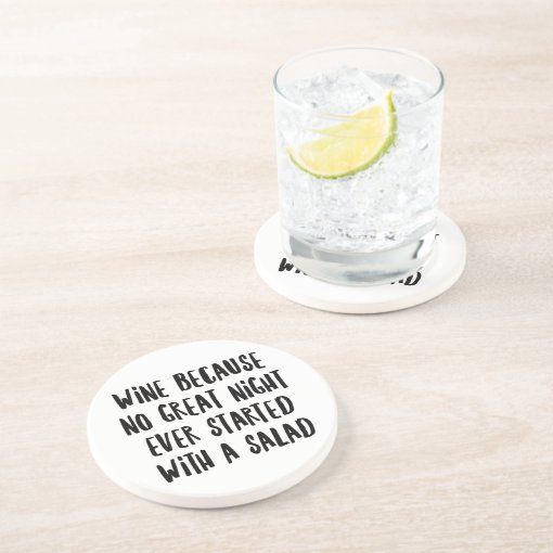 Personalized Funny Wine Bar Quotes VI Coaster Zazzle