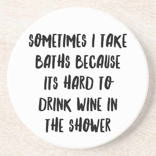 Personalized Funny Wine Bar Quotes VIII Coaster (Front)