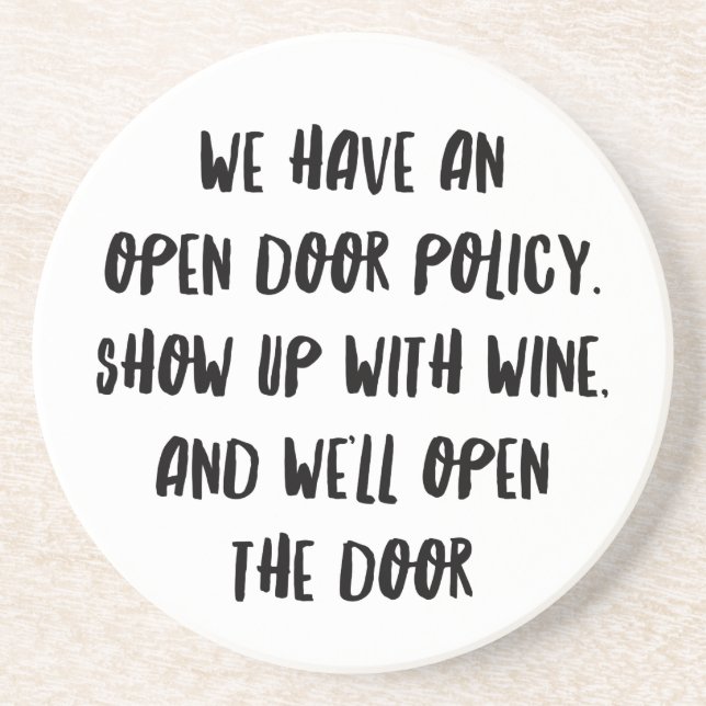 Personalized Funny Wine Bar Quotes X Coaster (Front)
