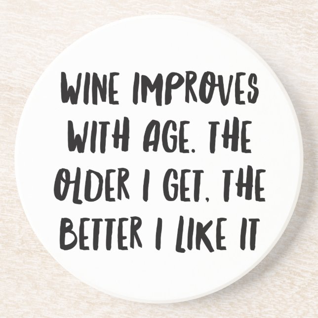 Personalized Funny Wine Bar Quotes XI Coaster (Front)