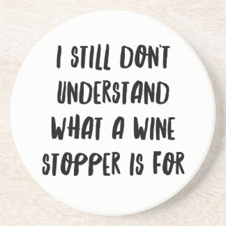 Personalized Funny Wine Bar Quotes XII Coaster