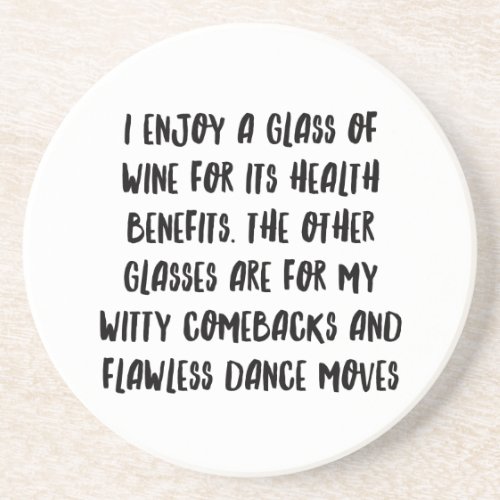 Personalized Funny Wine Bar Quotes XVI Coaster