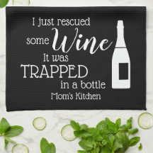 Personalized Funny Wine Lover Quote Mom Kitchen