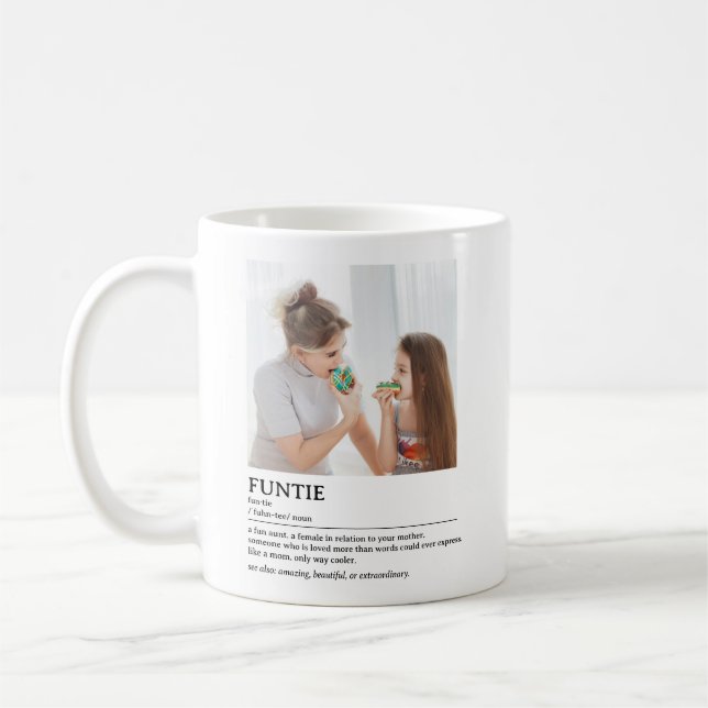 Personalized Funtie Definition Quote Coffee Mug (Left)
