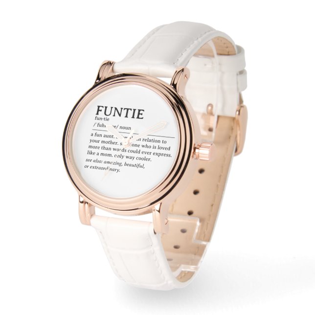 Personalized Funtie Definition Quote Watch (Angle)