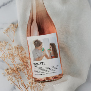 Personalized Funtie Definition Quote Wine Label