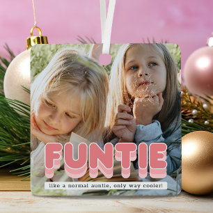 Personalized Funtie Photo Metal Ornament