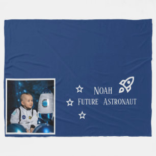 Personalized Future Astronaut Kids Fleece Blanket