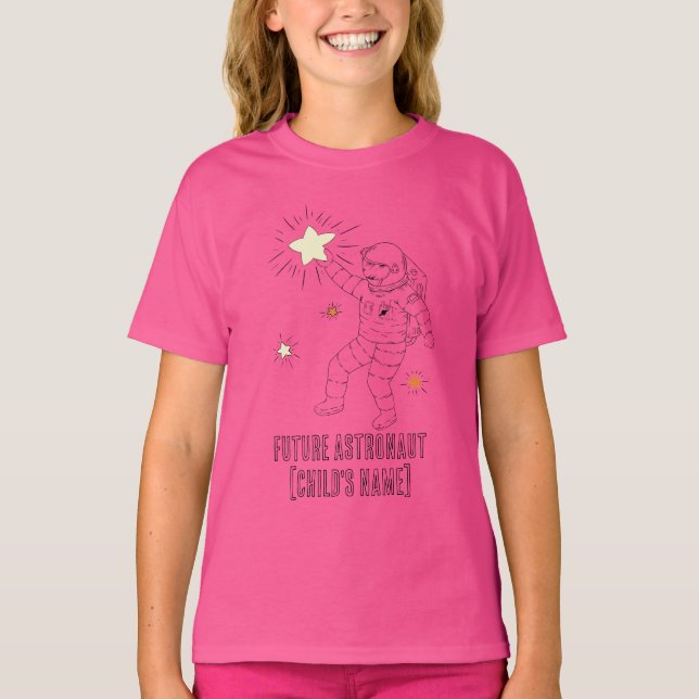 Personalized Future Astronaut Kids T-Shirt (Front)
