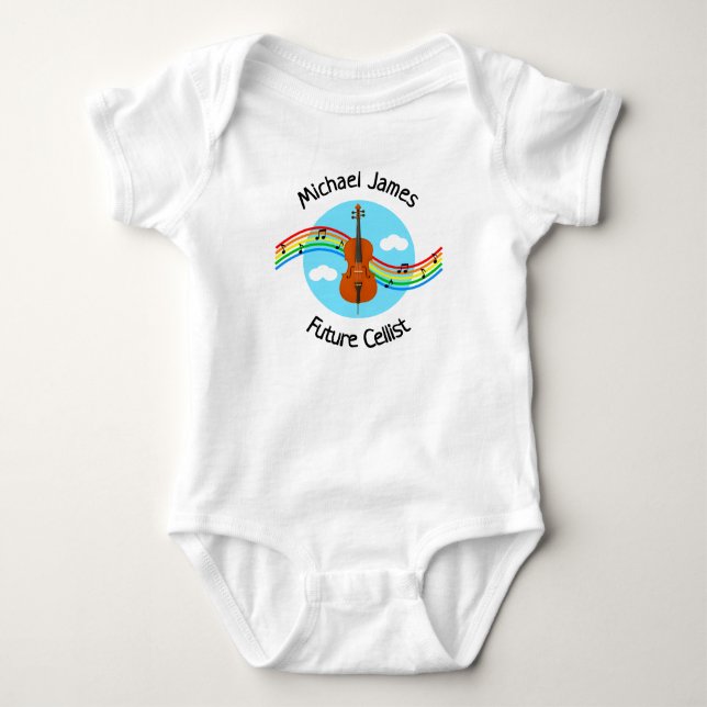 Personalized Future Cellist Bodysuit (Front)