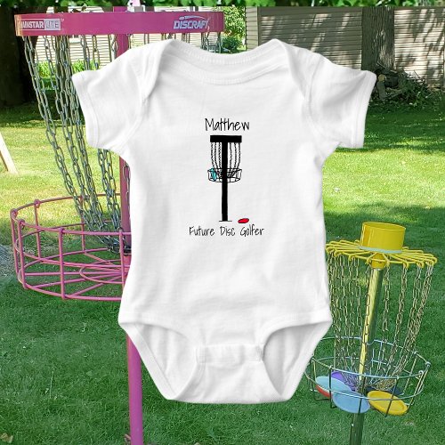 Personalized Future Disc Golfer Baby  Baby Bodysui Baby Bodysuit