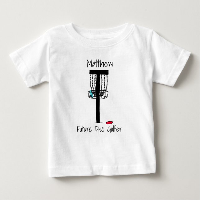 Personalized Future Disc Golfer Baby  Baby   T-Shirt (Front)