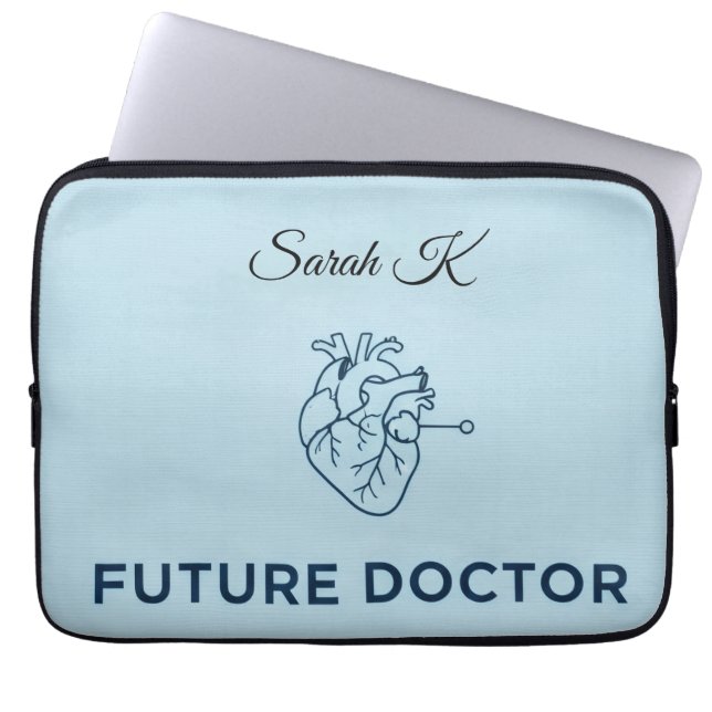 Personalized Future Doctor Heart Anatomy Laptop Sl Sleeve (Front)