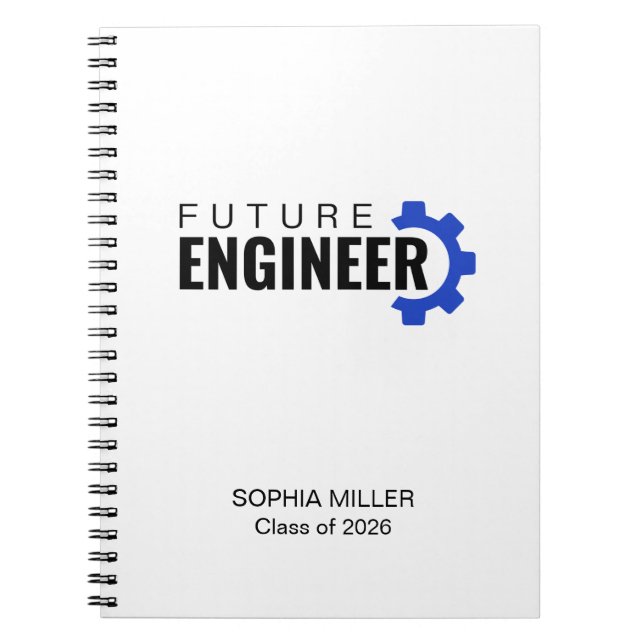 Personalized Future Engineer Graduation Notebook (Front)