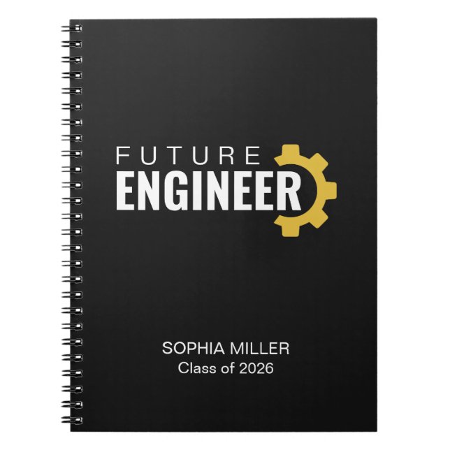 Personalized Future Engineer Graduation Notebook (Front)