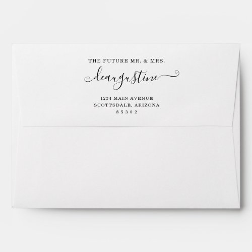 Personalized Future Mr and Mrs Return Address Envelope